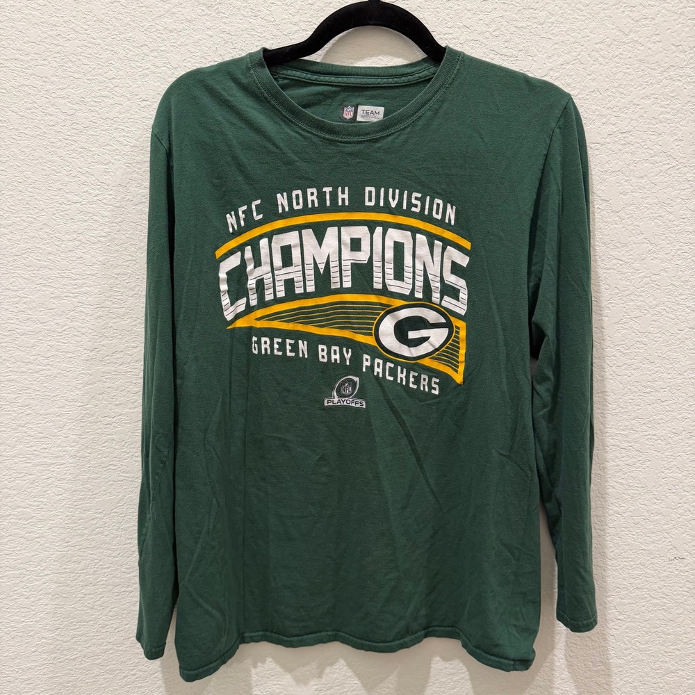 NFL Team Apparel Green Bay Packers NFC North Division Champions Shirt Mens M